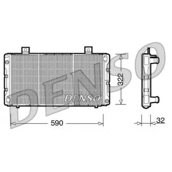 Radiateur, refroidissement du moteur DENSO DRM25003