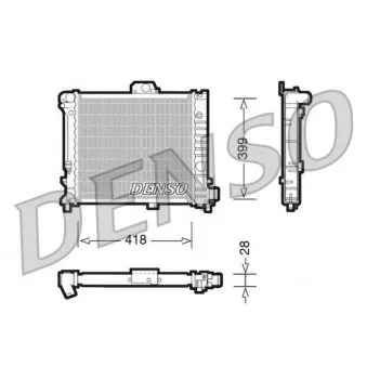 Radiateur, refroidissement du moteur DENSO DRM25004