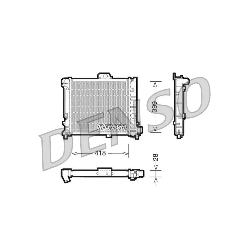 Radiateur, refroidissement du moteur DENSO DRM25004