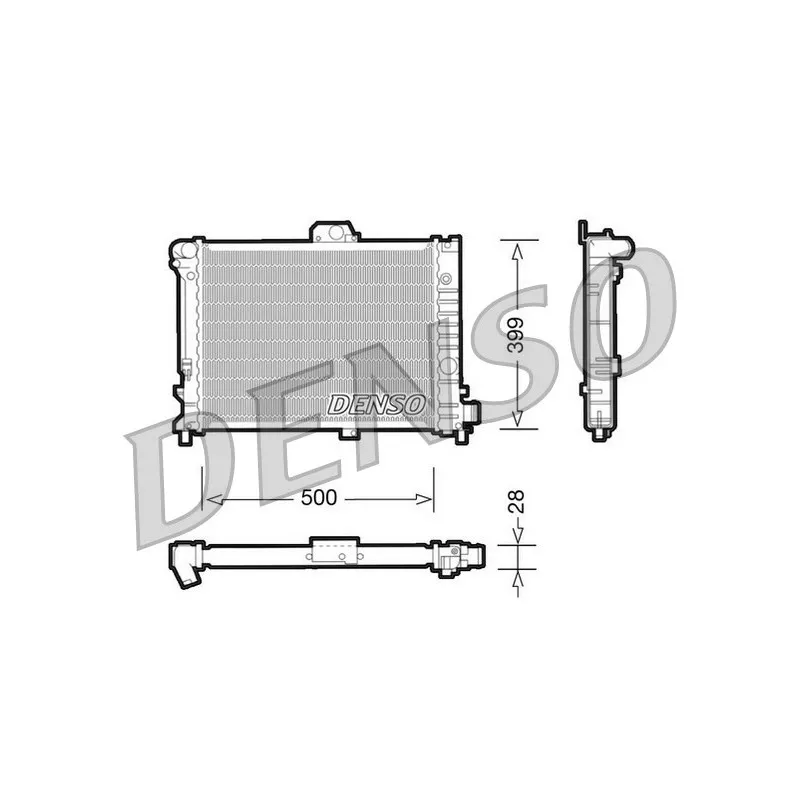 Radiateur, refroidissement du moteur DENSO DRM25005