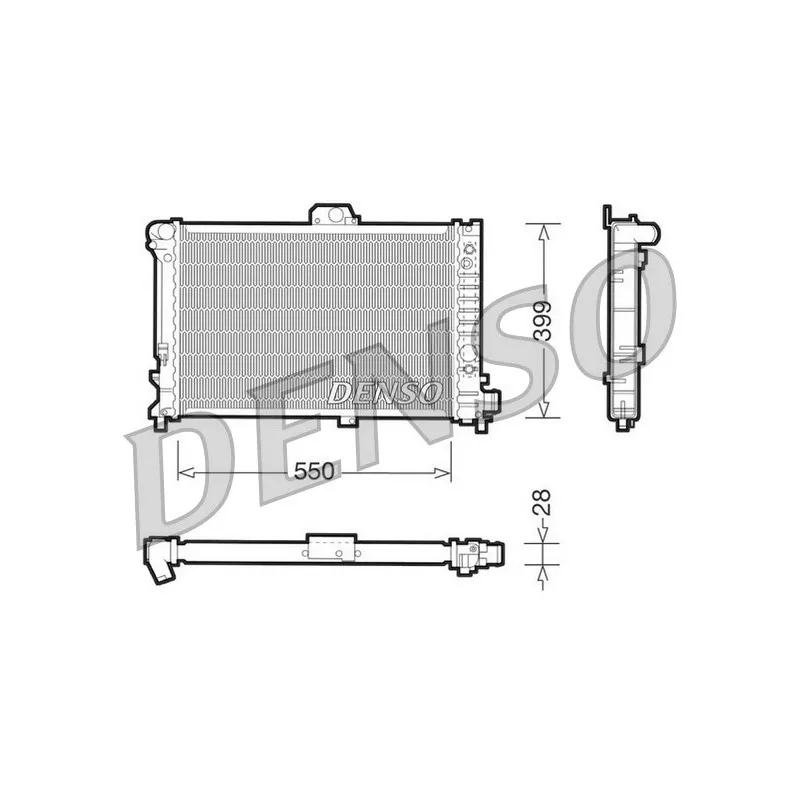 Radiateur, refroidissement du moteur DENSO DRM25007