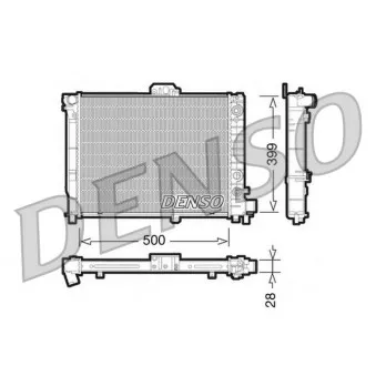 Radiateur, refroidissement du moteur DENSO DRM25008