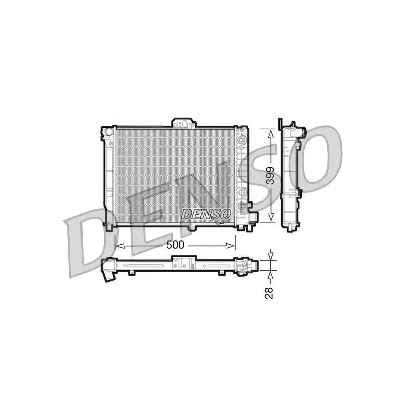 Radiateur, refroidissement du moteur DENSO DRM25008