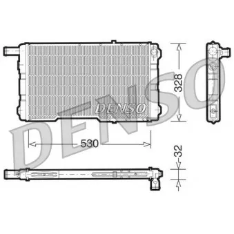 Radiateur, refroidissement du moteur DENSO DRM25009