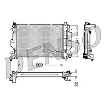 Radiateur, refroidissement du moteur DENSO DRM25011