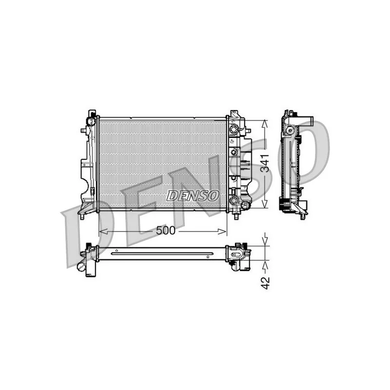 Radiateur, refroidissement du moteur DENSO DRM25012