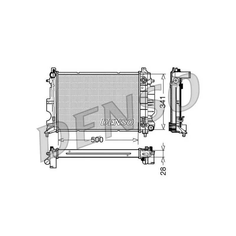 Radiateur, refroidissement du moteur DENSO DRM25013