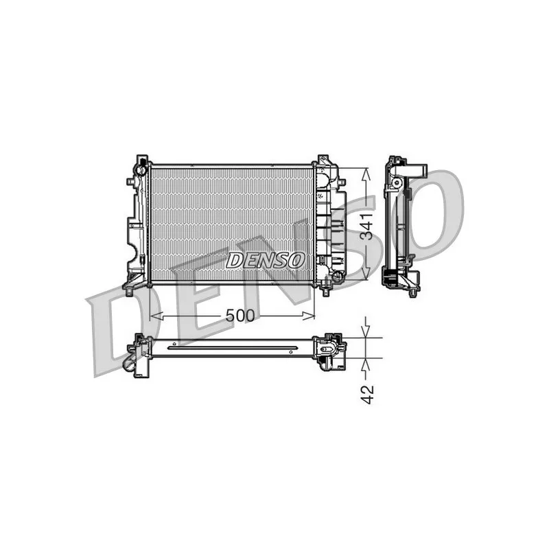 Radiateur, refroidissement du moteur DENSO DRM25014