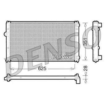 Radiateur, refroidissement du moteur DENSO DRM26001