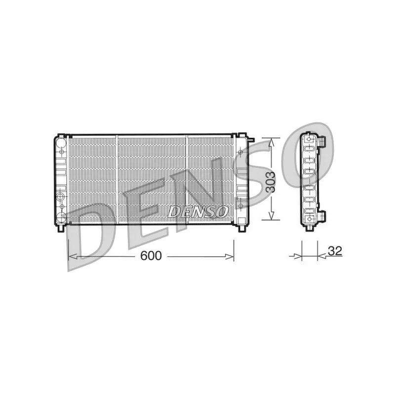 Radiateur, refroidissement du moteur DENSO DRM26004