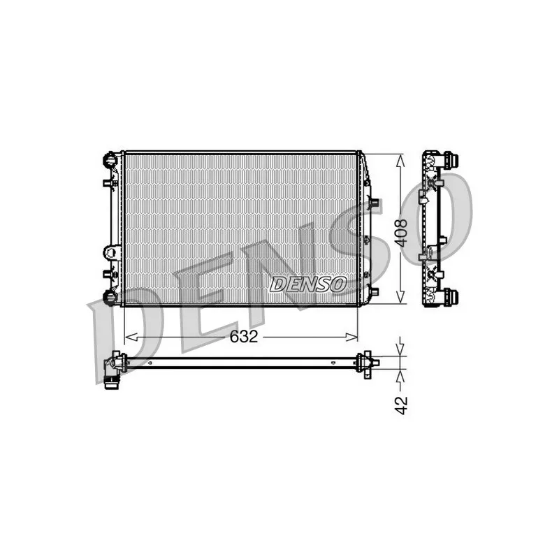 Radiateur, refroidissement du moteur DENSO DRM26011