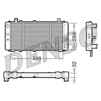 Radiateur, refroidissement du moteur DENSO DRM27001
