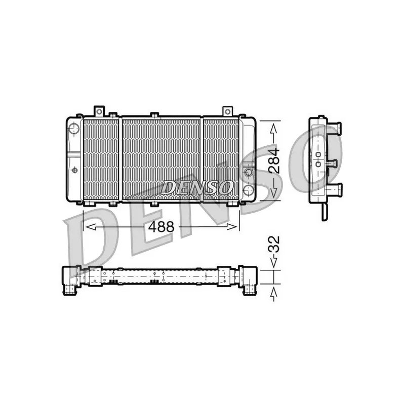 Radiateur, refroidissement du moteur DENSO DRM27001