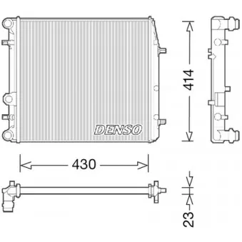 Radiateur, refroidissement du moteur DENSO DRM27006