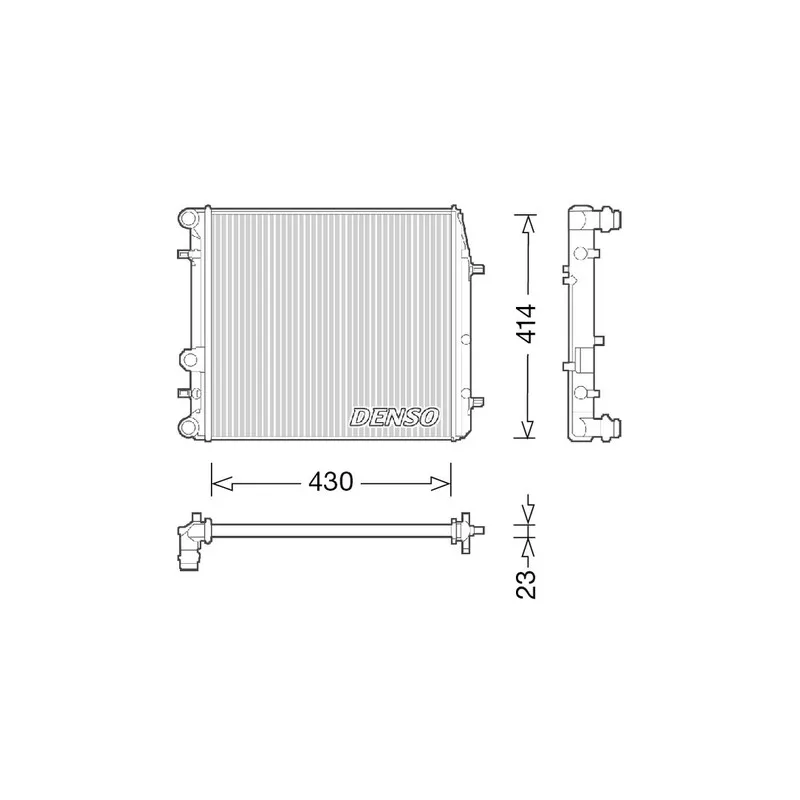 Radiateur, refroidissement du moteur DENSO DRM27006