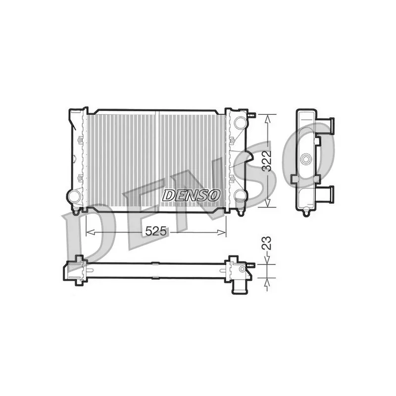 Radiateur, refroidissement du moteur DENSO DRM32003