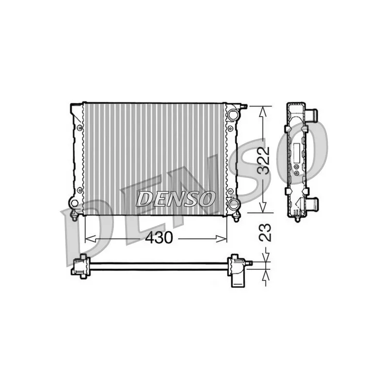 Radiateur, refroidissement du moteur DENSO DRM32004