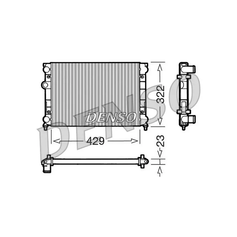 Radiateur, refroidissement du moteur DENSO DRM32007