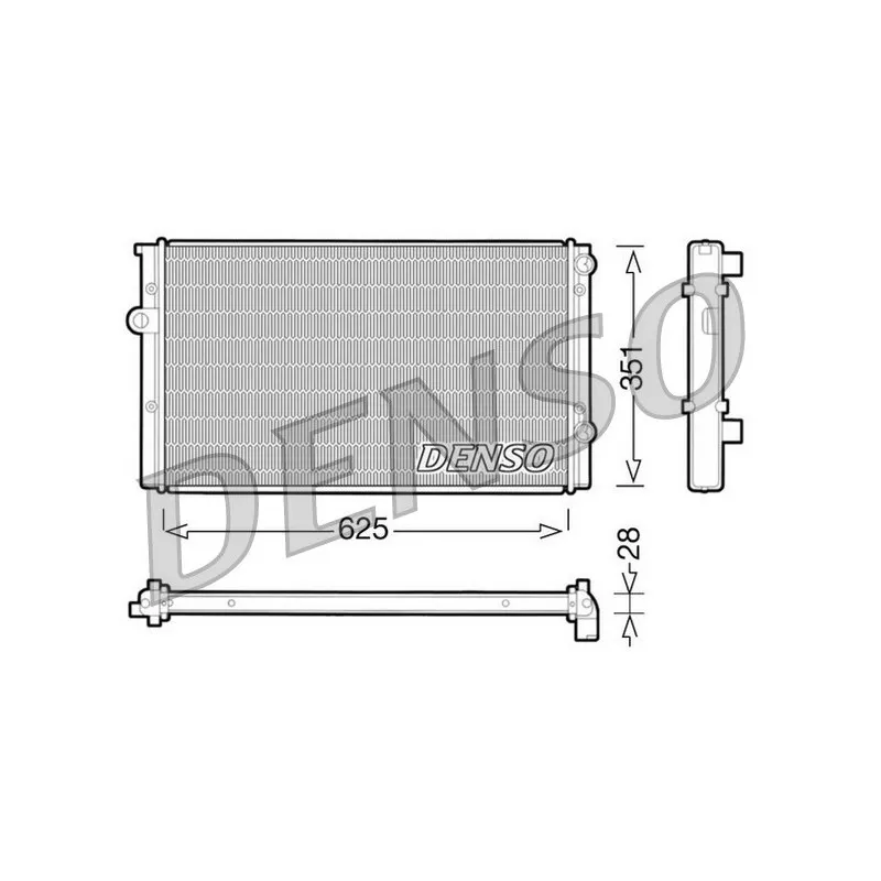 Radiateur, refroidissement du moteur DENSO DRM32008