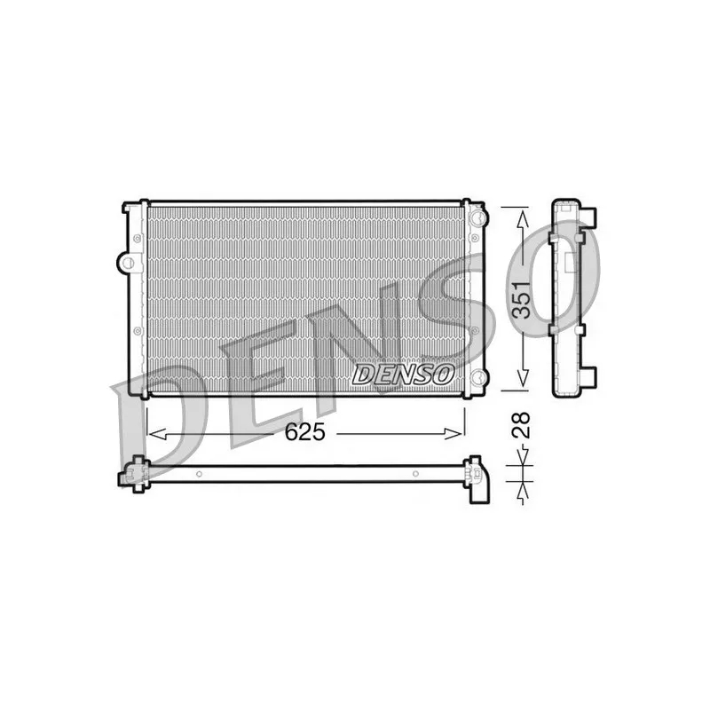 Radiateur, refroidissement du moteur DENSO DRM32009