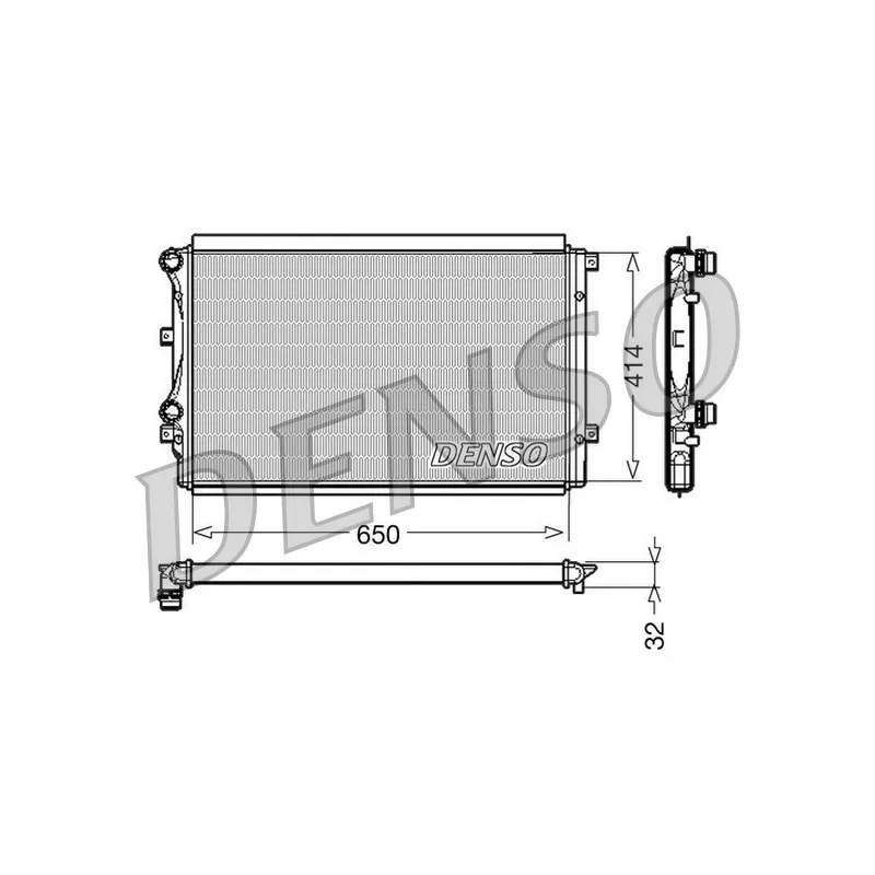 Radiateur, refroidissement du moteur DENSO DRM32015