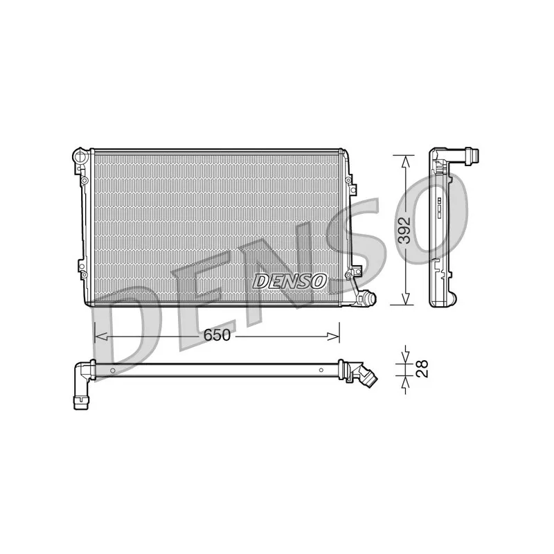 Radiateur, refroidissement du moteur DENSO DRM32019