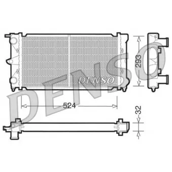Radiateur, refroidissement du moteur DENSO DRM32020