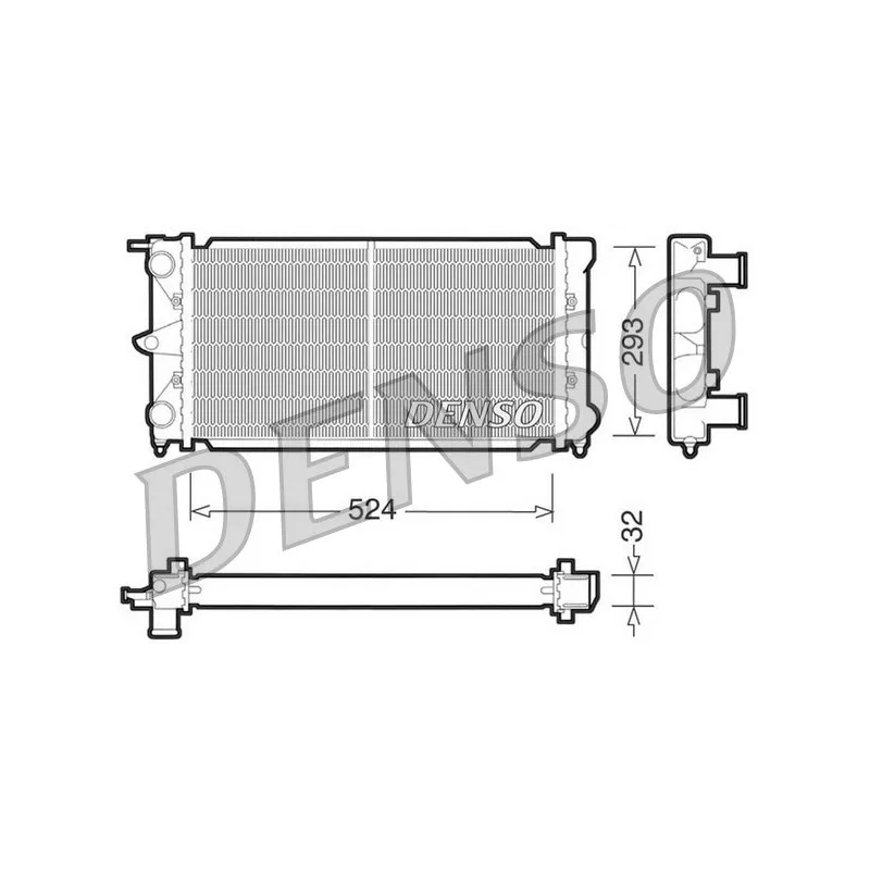 Radiateur, refroidissement du moteur DENSO DRM32020