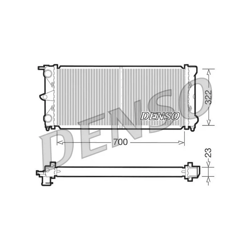 Radiateur, refroidissement du moteur DENSO DRM32021