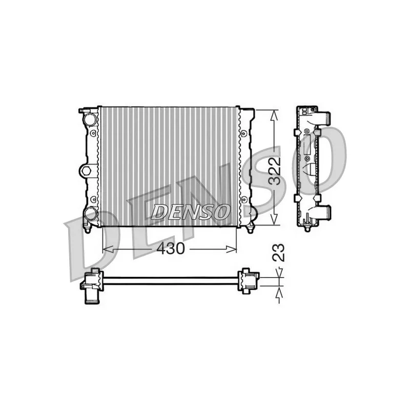Radiateur, refroidissement du moteur DENSO DRM32022
