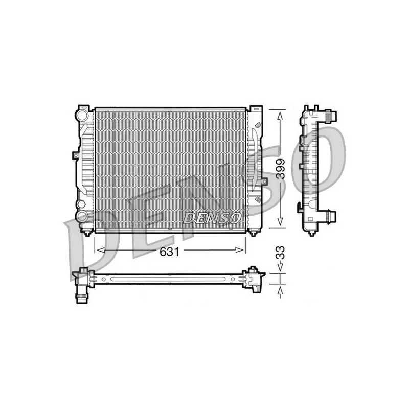 Radiateur, refroidissement du moteur DENSO DRM32029