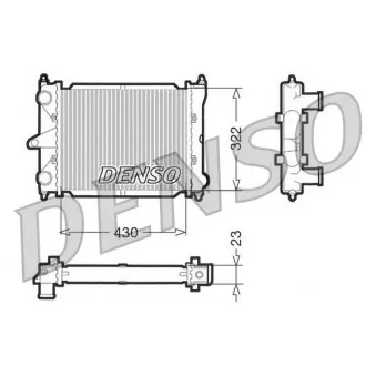 Radiateur, refroidissement du moteur DENSO DRM32033