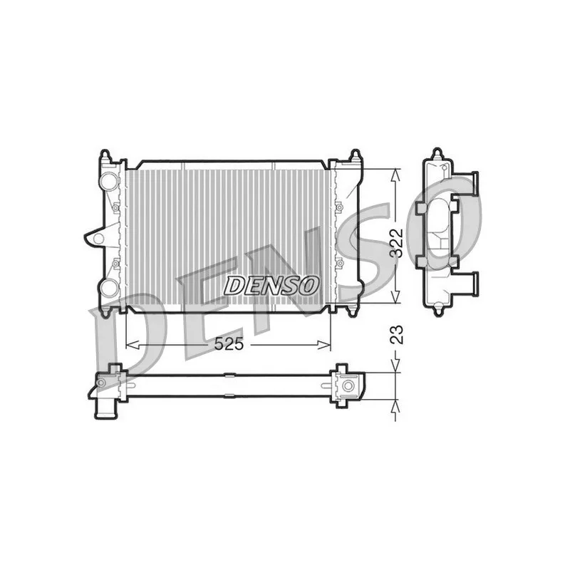 Radiateur, refroidissement du moteur DENSO DRM32034
