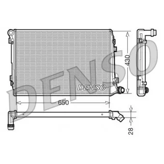 Radiateur, refroidissement du moteur DENSO DRM32037