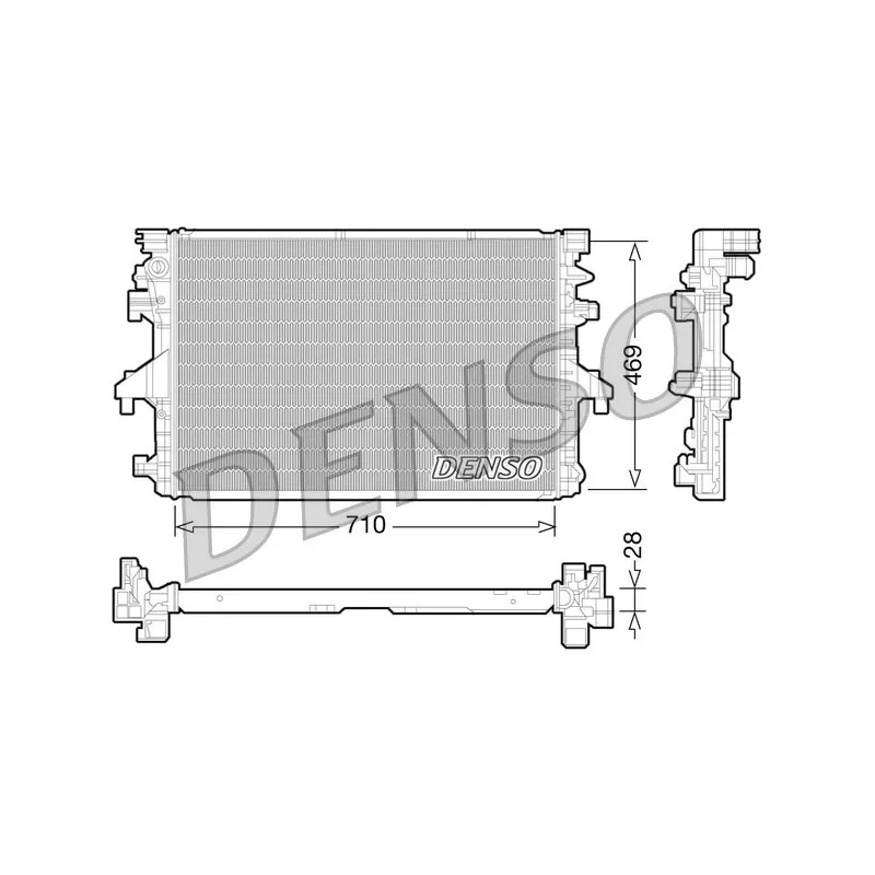 Radiateur, refroidissement du moteur DENSO DRM32038