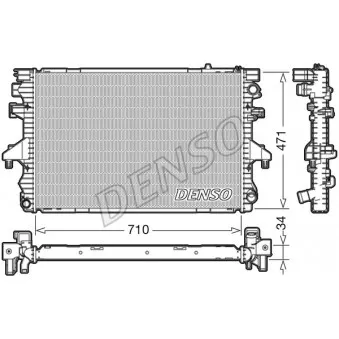 Radiateur, refroidissement du moteur DENSO DRM32040