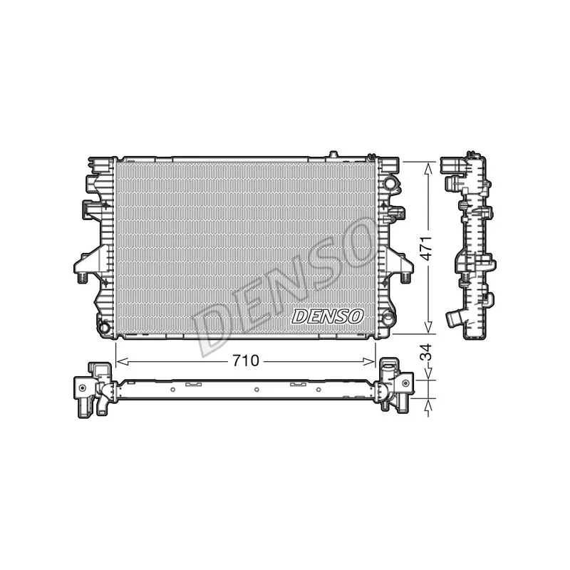 Radiateur, refroidissement du moteur DENSO DRM32040