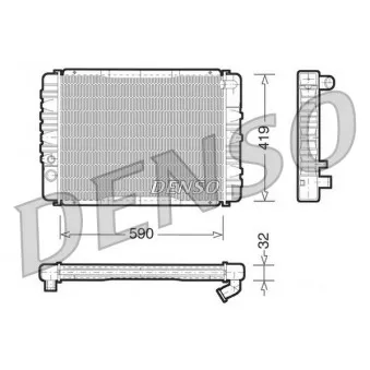 Radiateur, refroidissement du moteur DENSO DRM33001