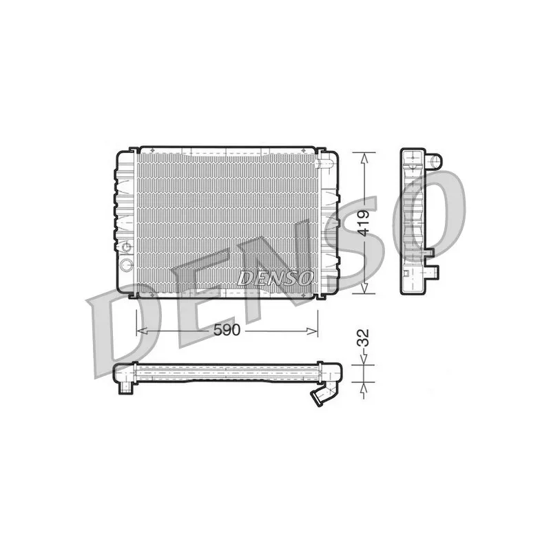 Radiateur, refroidissement du moteur DENSO DRM33001