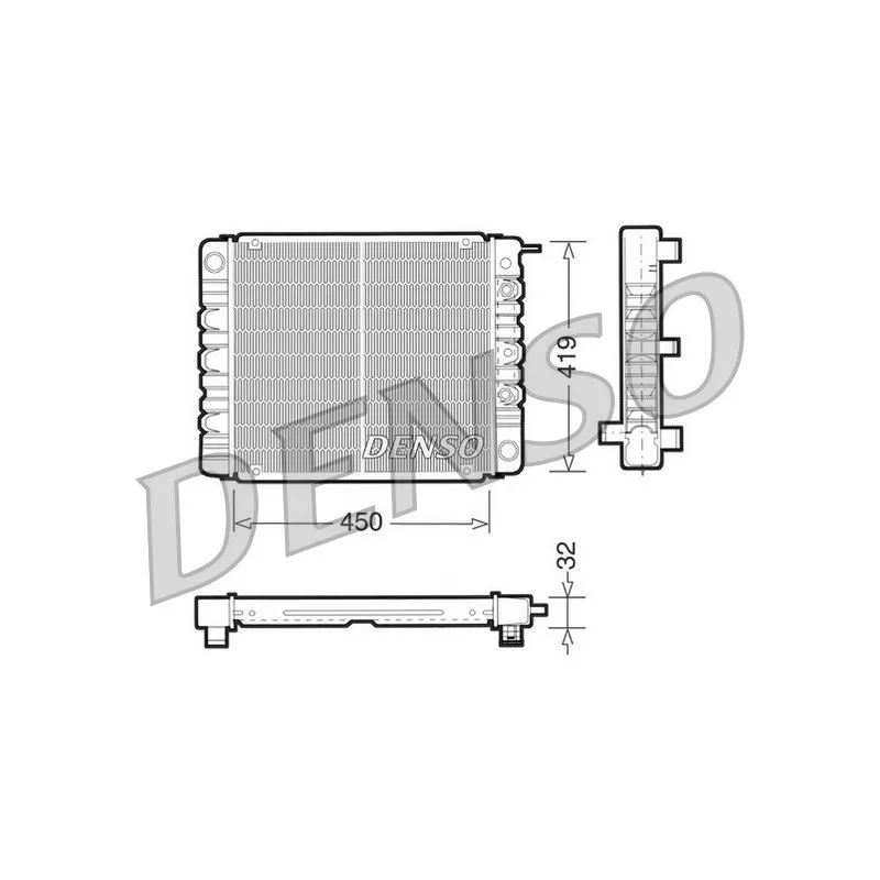 Radiateur, refroidissement du moteur DENSO DRM33002