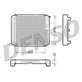 Radiateur, refroidissement du moteur DENSO DRM33004