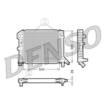 Radiateur, refroidissement du moteur DENSO DRM33021