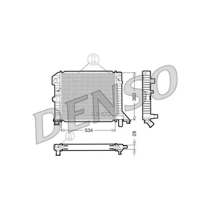 Radiateur, refroidissement du moteur DENSO DRM33021