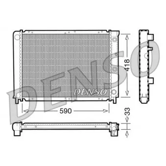 Radiateur, refroidissement du moteur DENSO DRM33032