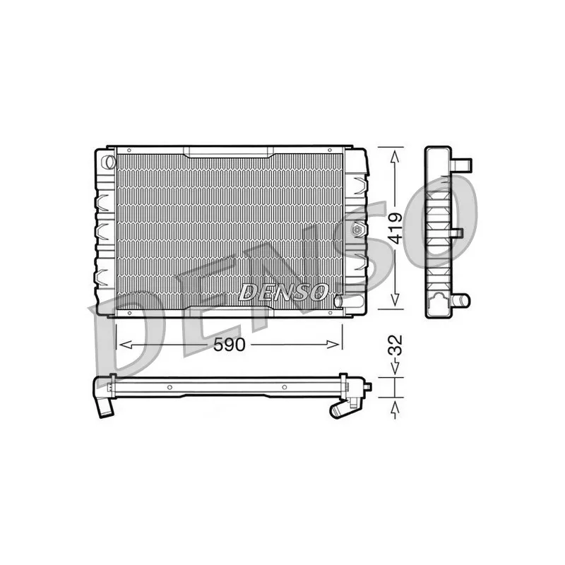 Radiateur, refroidissement du moteur DENSO DRM33033