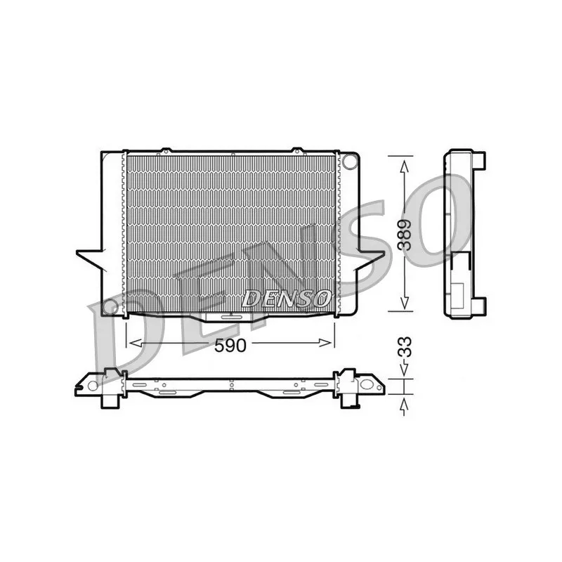 Radiateur, refroidissement du moteur DENSO DRM33040