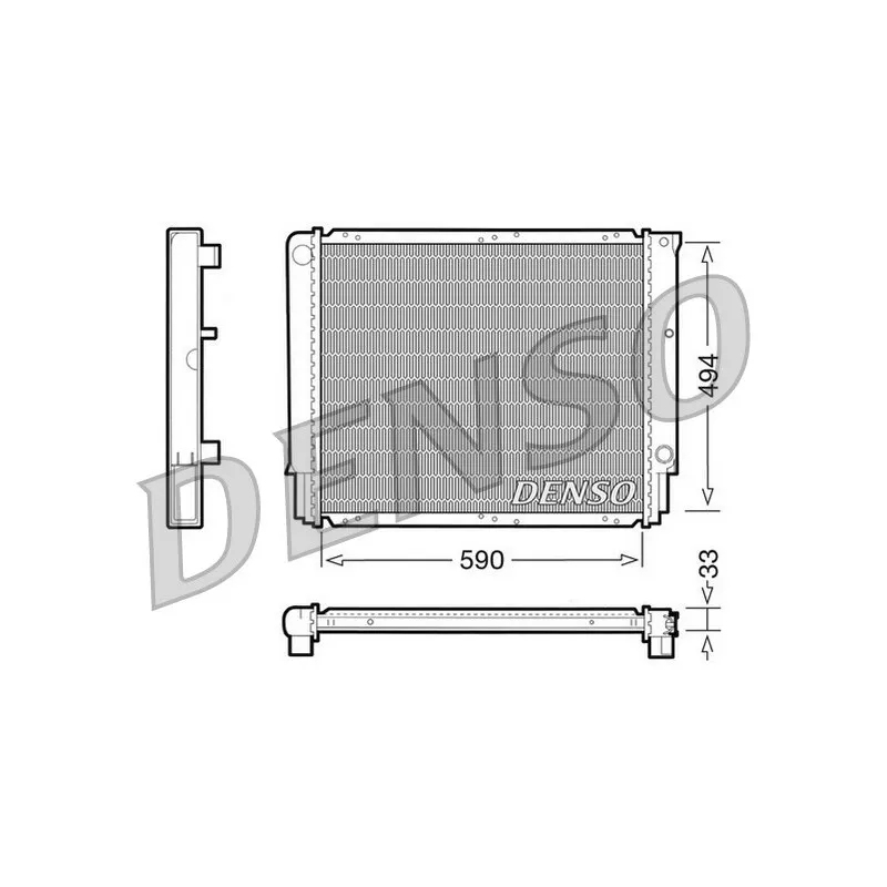 Radiateur, refroidissement du moteur DENSO DRM33050