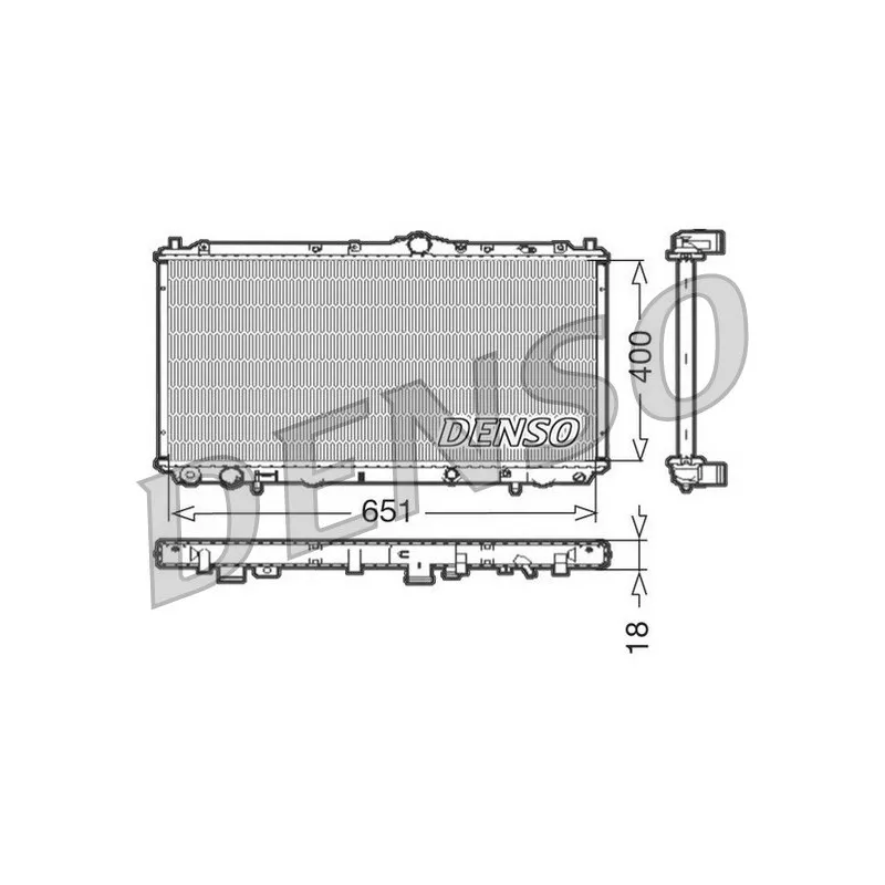 Radiateur, refroidissement du moteur DENSO DRM33061