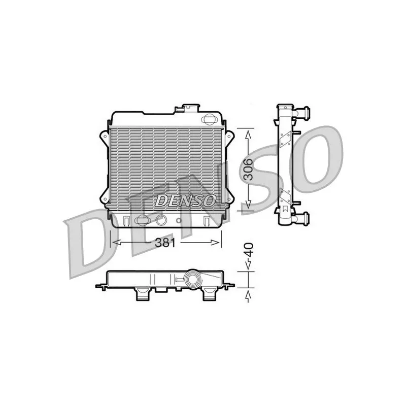 Radiateur, refroidissement du moteur DENSO DRM34001