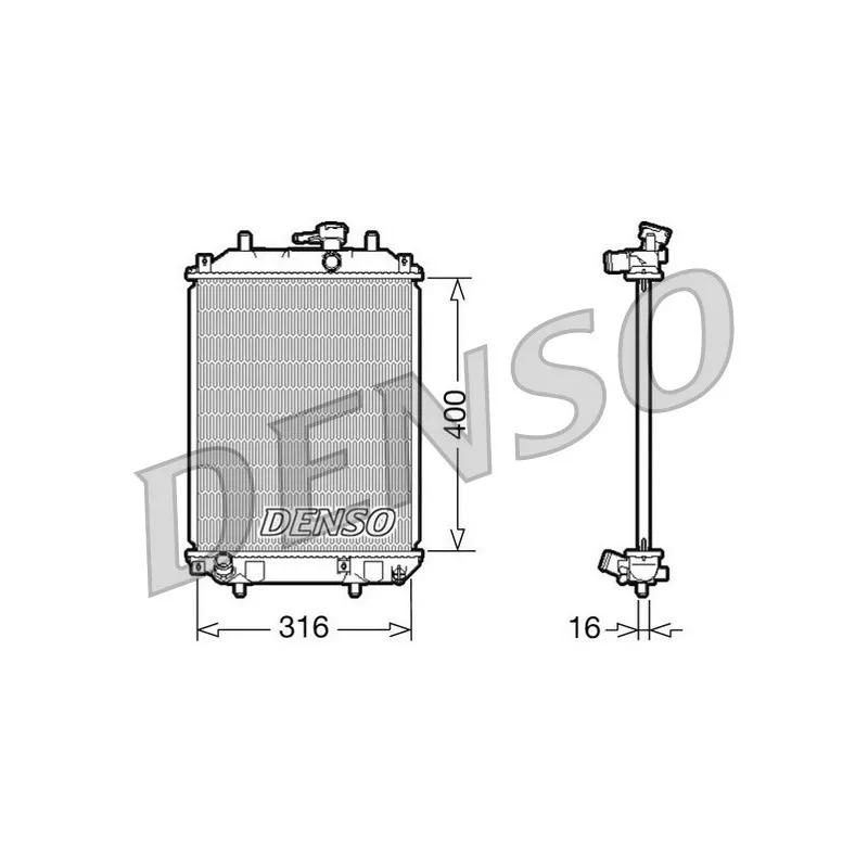 Radiateur, refroidissement du moteur DENSO DRM35001